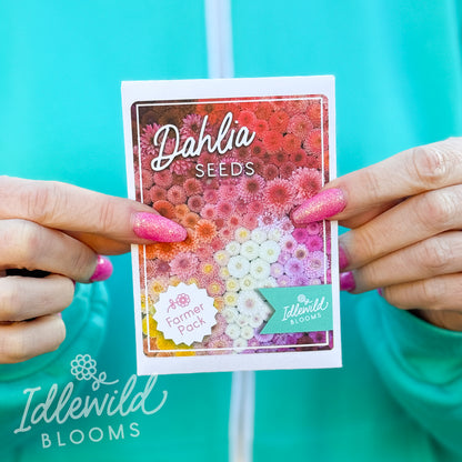 Farmer Pack Dahlia Seeds, seeds to grow dahlias, dahlia seed packet